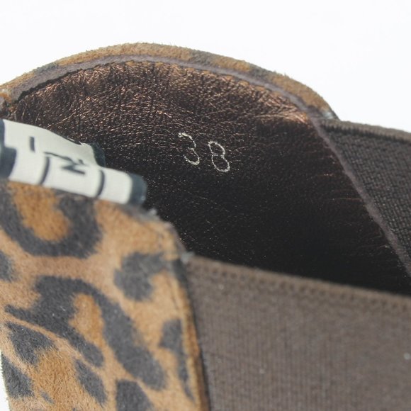 Taryn Rose Leopard Chelsea Booties SZ EU38 US6 - Picture 11 of 15